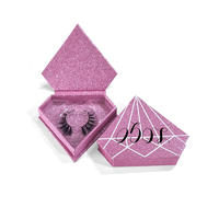 SY Empty Private Label Holographic Eyelash Packaging Diamond Shaped Custom Eyelash Boxes